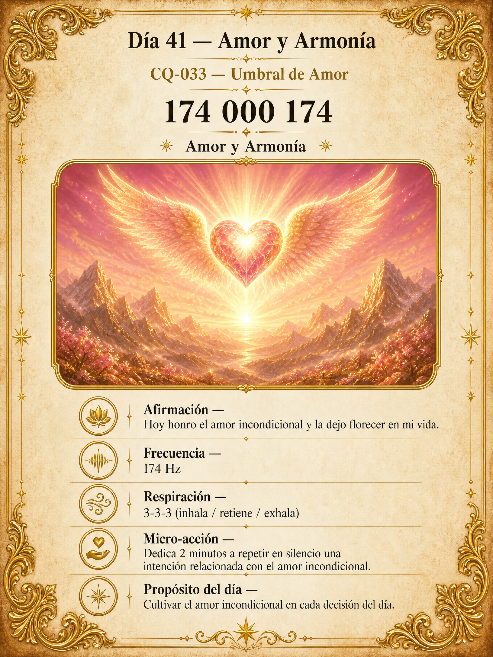Página del manual — Día 41, Amor y Armonía